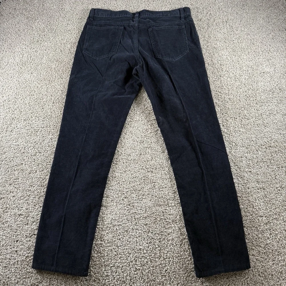 Vintage J Crew Pants Mens 32 Blue Slim Dark Navy Chino‎ Corduroy Preppy Casual